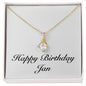 Happy Birthday Jan - 18K Yellow Gold Finish Alluring Beauty Necklace