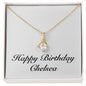 Happy Birthday Chelsea - 18K Yellow Gold Finish Alluring Beauty Necklace