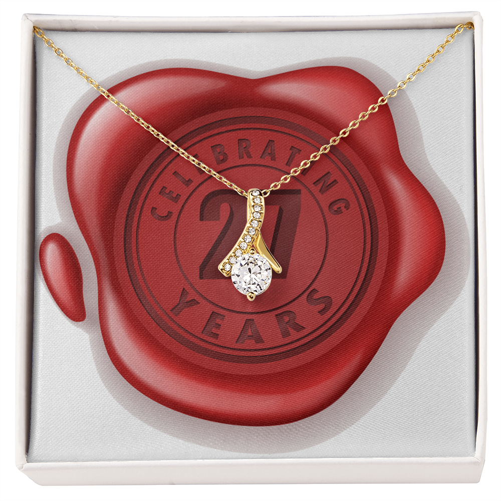 Celebrating 27 Years Anniversary - 18K Yellow Gold Finish Alluring Beauty Necklace