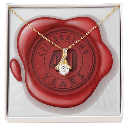 Celebrating 40 Years Anniversary - 18K Yellow Gold Finish Alluring Beauty Necklace