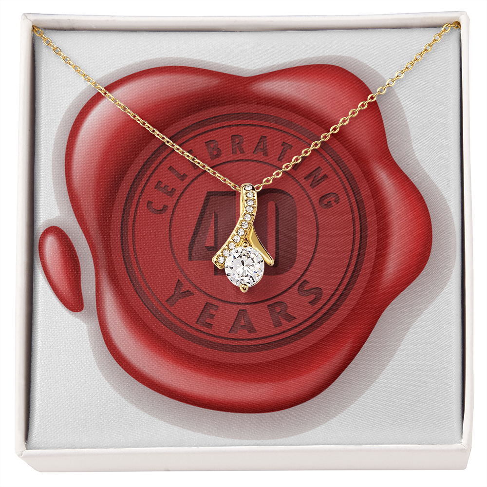 Celebrating 40 Years Anniversary - 18K Yellow Gold Finish Alluring Beauty Necklace