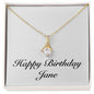 Happy Birthday Jane - 18K Yellow Gold Finish Alluring Beauty Necklace