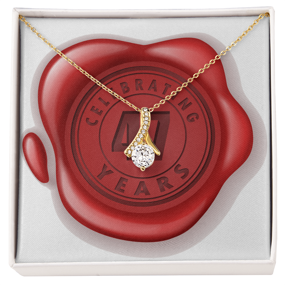 Celebrating 47 Years Anniversary - 18K Yellow Gold Finish Alluring Beauty Necklace