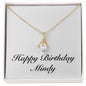 Happy Birthday Mindy - 18K Yellow Gold Finish Alluring Beauty Necklace