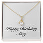 Happy Birthday May - 18K Yellow Gold Finish Alluring Beauty Necklace