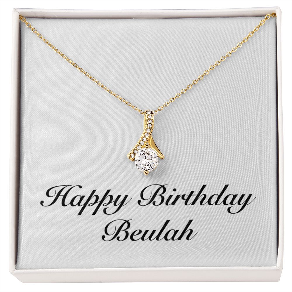 Happy Birthday Beulah - 18K Yellow Gold Finish Alluring Beauty Necklace