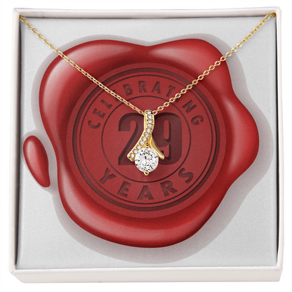 Celebrating 29 Years Anniversary - 18K Yellow Gold Finish Alluring Beauty Necklace
