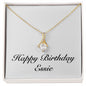 Happy Birthday Essie - 18K Yellow Gold Finish Alluring Beauty Necklace