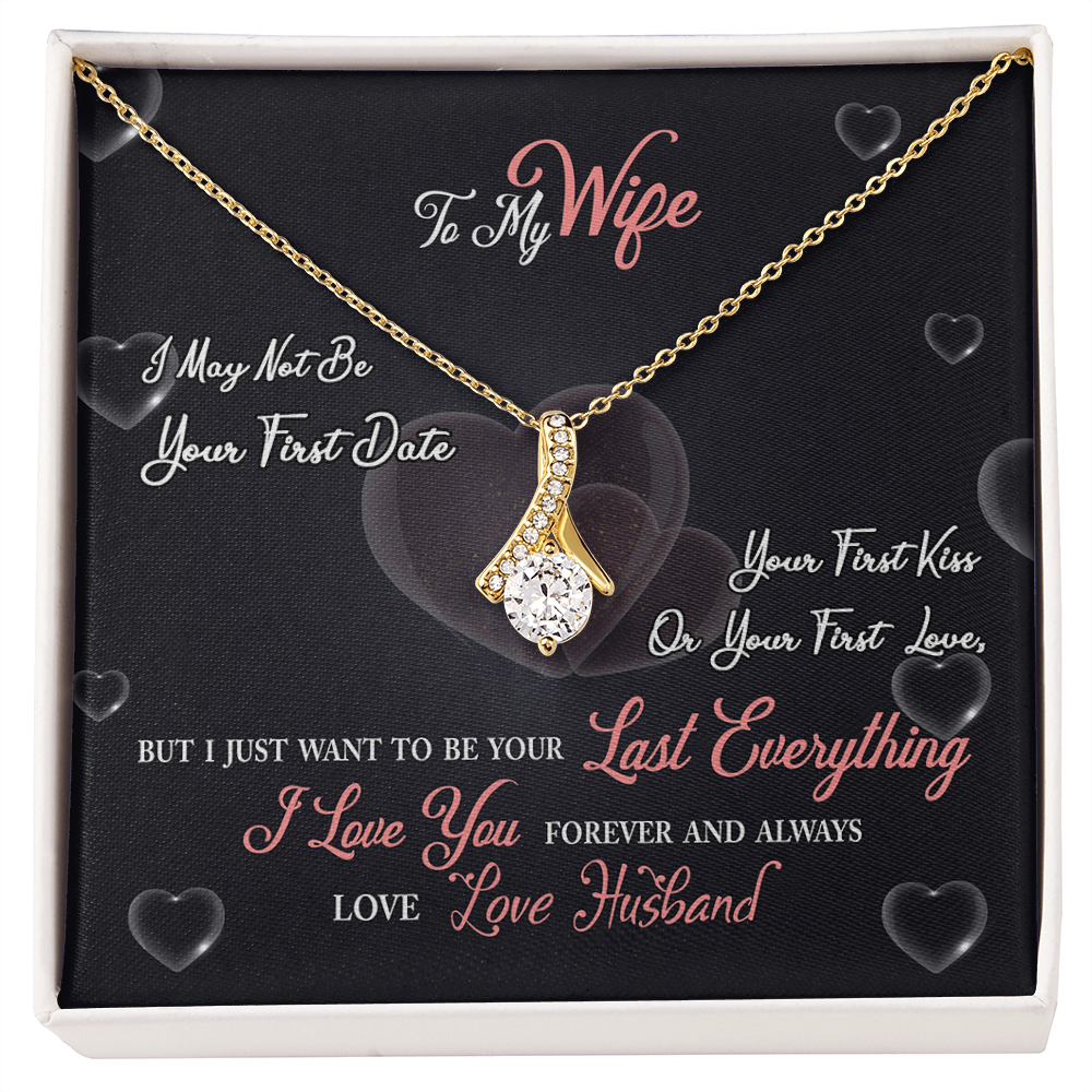017 To My Wife - 18K Yellow Gold Finish Alluring Beauty Necklace
