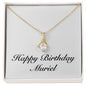 Happy Birthday Muriel - 18K Yellow Gold Finish Alluring Beauty Necklace