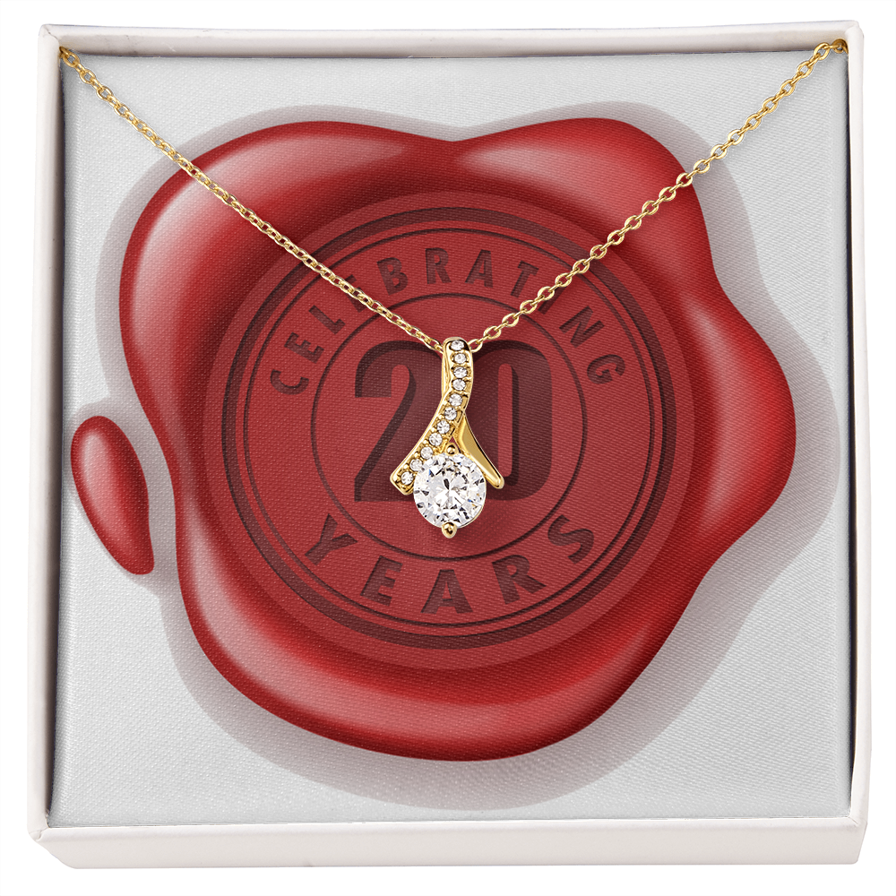 Celebrating 20 Years Anniversary - 18K Yellow Gold Finish Alluring Beauty Necklace