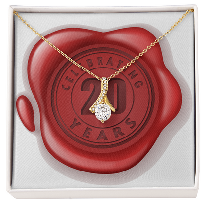 Celebrating 20 Years Anniversary - 18K Yellow Gold Finish Alluring Beauty Necklace