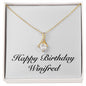Happy Birthday Winifred - 18K Yellow Gold Finish Alluring Beauty Necklace
