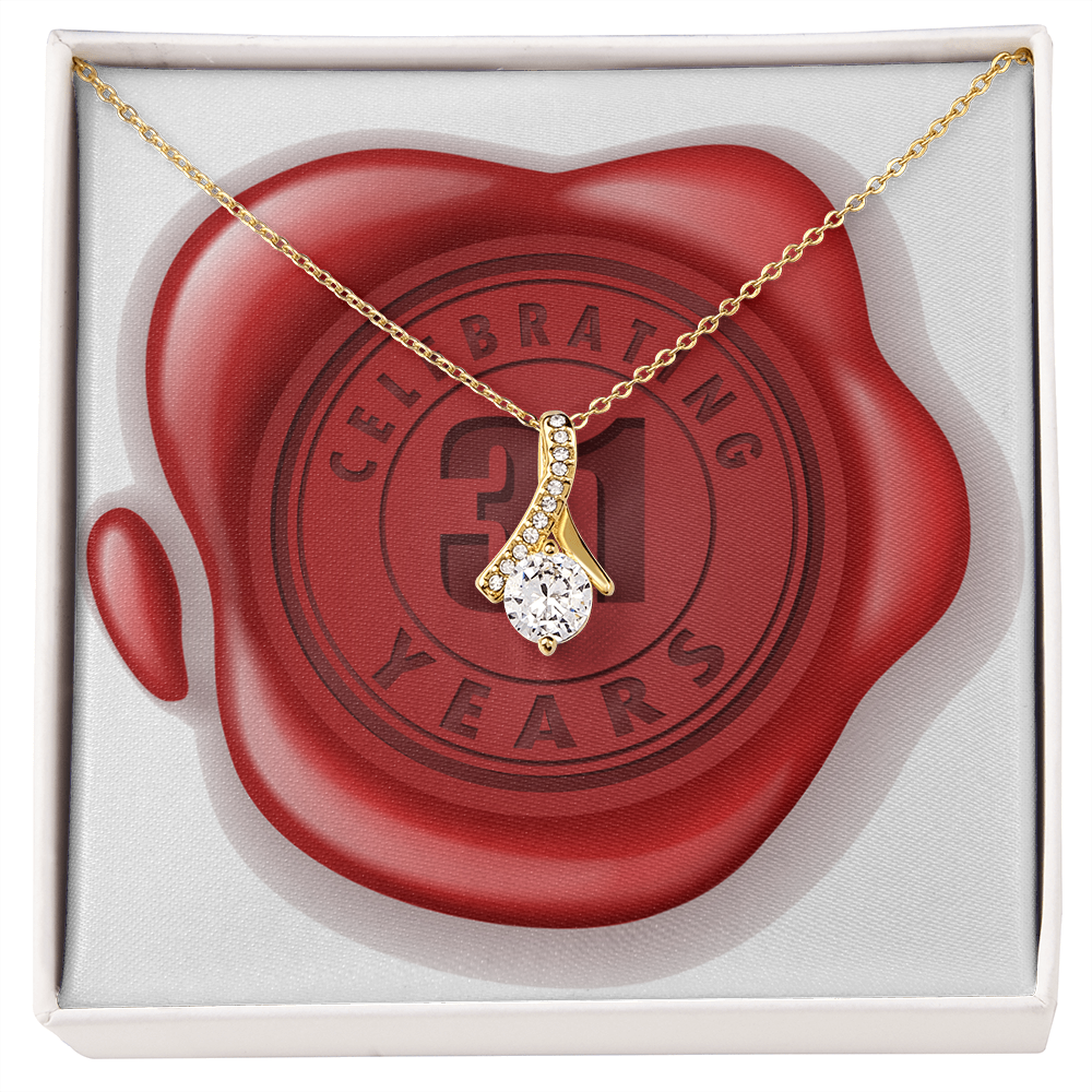 Celebrating 31 Years Anniversary - 18K Yellow Gold Finish Alluring Beauty Necklace