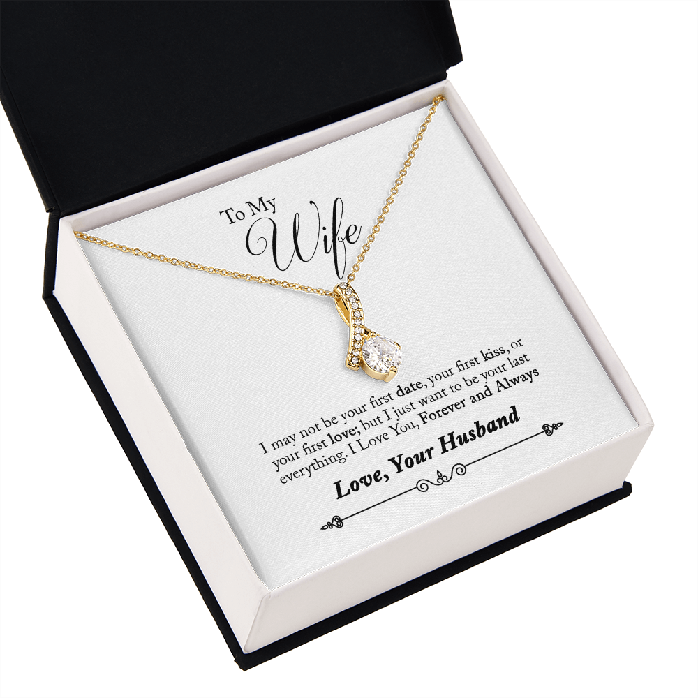 008 To My Wife - 18K Yellow Gold Finish Alluring Beauty Necklace