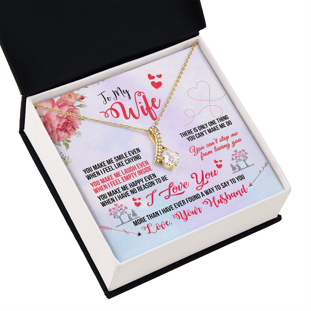 013 To My Wife - 18K Yellow Gold Finish Alluring Beauty Necklace