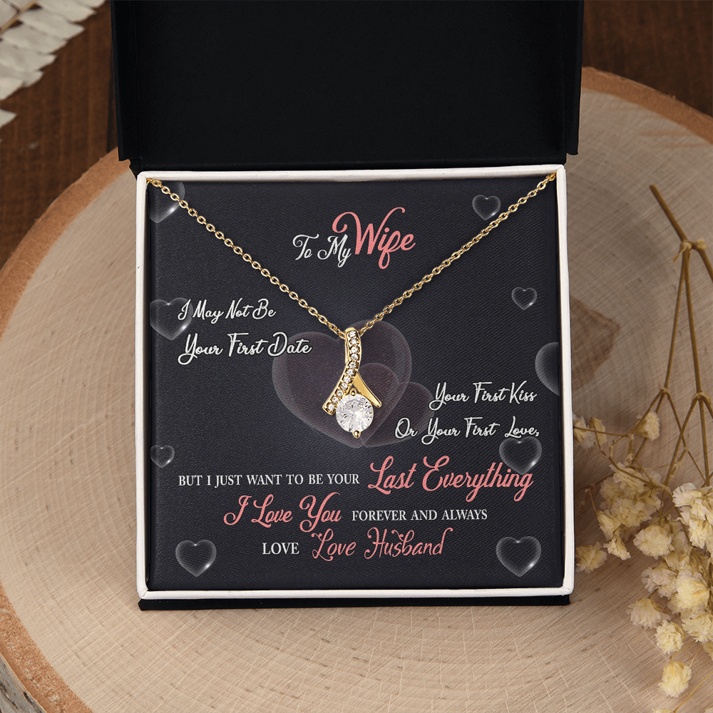 017 To My Wife - 18K Yellow Gold Finish Alluring Beauty Necklace