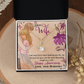 018 Dear Wife, Happy Anniversary - 18K Yellow Gold Finish Alluring Beauty Necklace