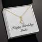 Happy Birthday Linda - 18K Yellow Gold Finish Alluring Beauty Necklace