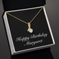 Happy Birthday Margaret v2 - 18K Yellow Gold Finish Alluring Beauty Necklace