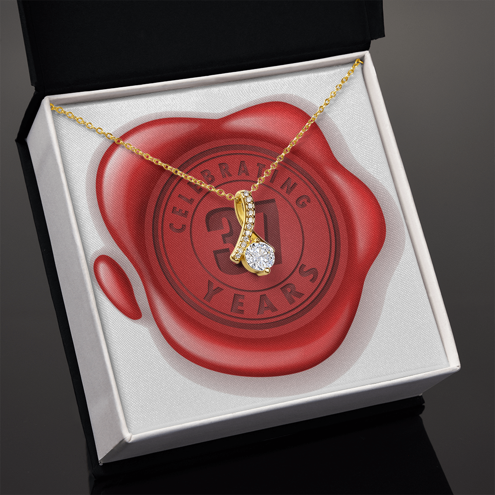 Celebrating 37 Years Anniversary - 18K Yellow Gold Finish Alluring Beauty Necklace