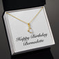 Happy Birthday Bernadette - 18K Yellow Gold Finish Alluring Beauty Necklace