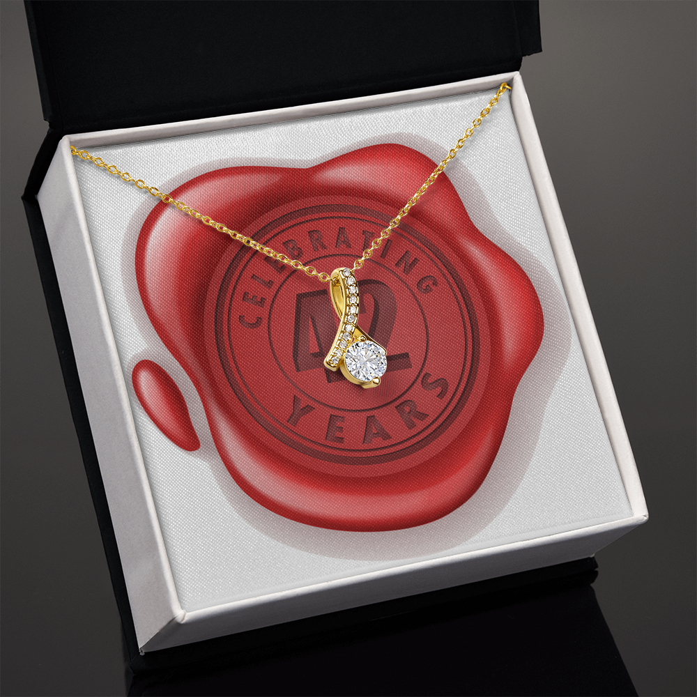 Celebrating 42 Years Anniversary - 18K Yellow Gold Finish Alluring Beauty Necklace