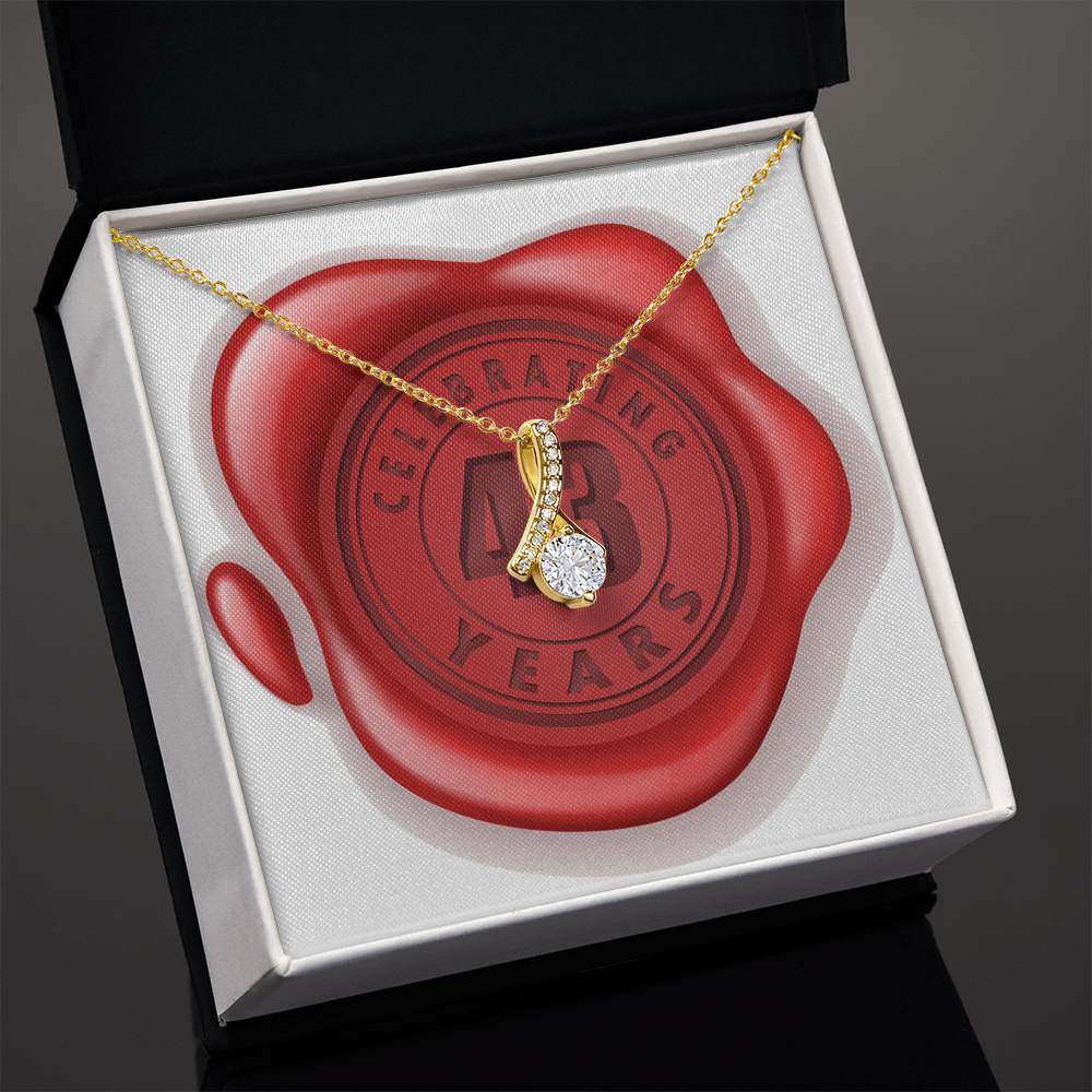 Celebrating 43 Years Anniversary - 18K Yellow Gold Finish Alluring Beauty Necklace
