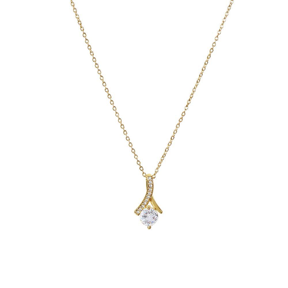 014 To My Wife - 18K Yellow Gold Finish Alluring Beauty Necklace
