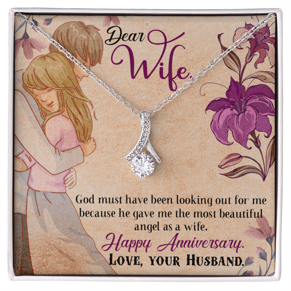 018 Dear Wife, Happy Anniversary - Alluring Beauty Necklace