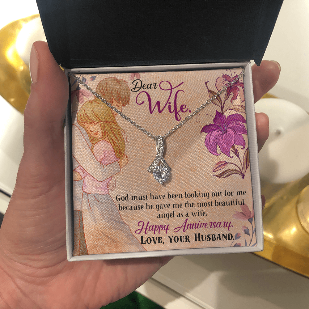 018 Dear Wife, Happy Anniversary - Alluring Beauty Necklace