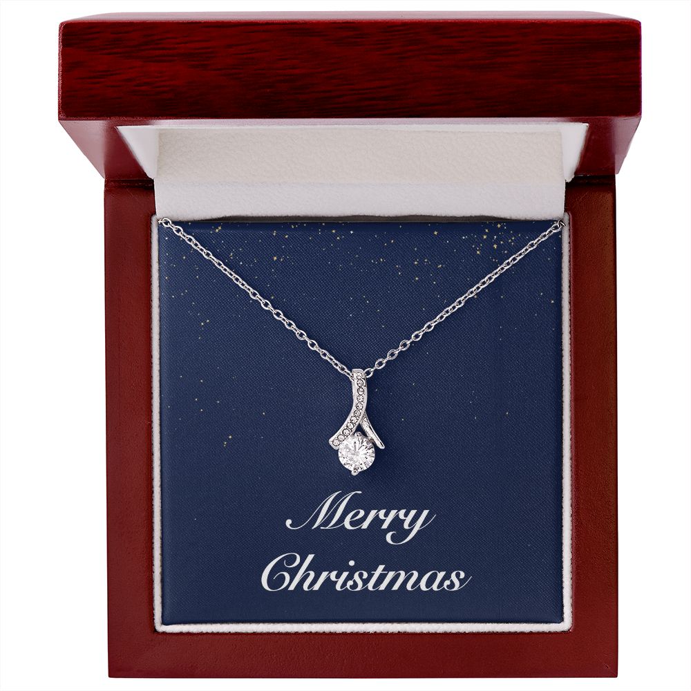 Merry Christmas v08 - Alluring Beauty Necklace With Mahogany Style Luxury Box