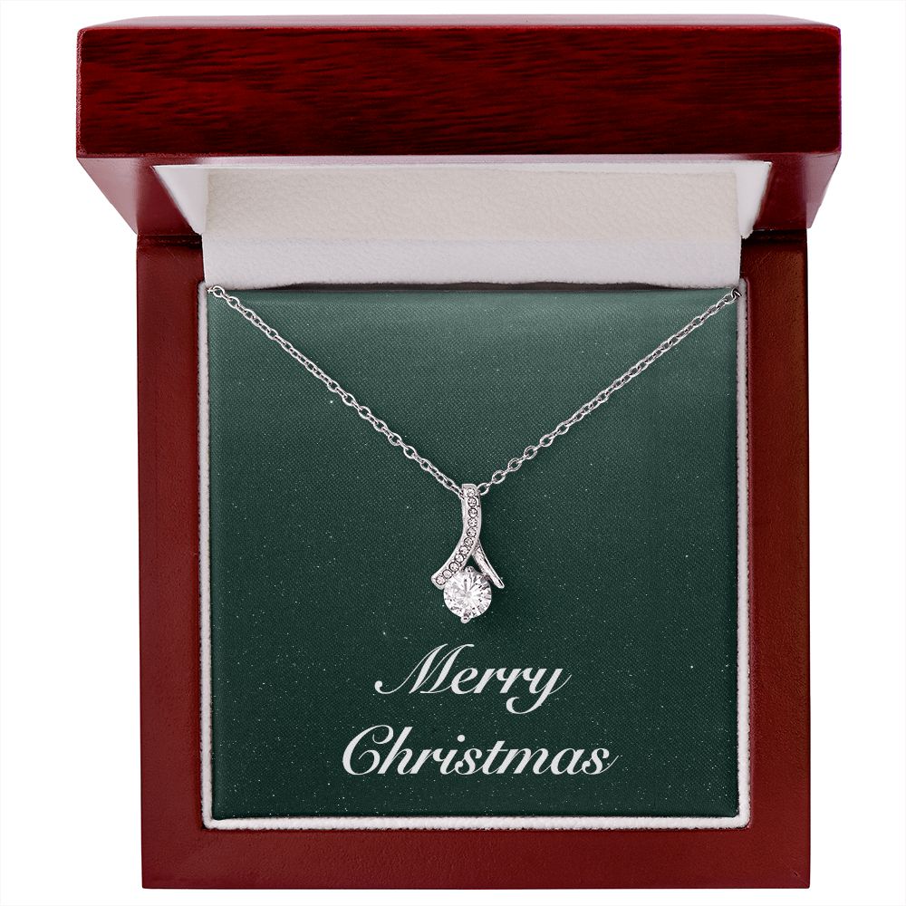 Merry Christmas v09 - Alluring Beauty Necklace With Mahogany Style Luxury Box