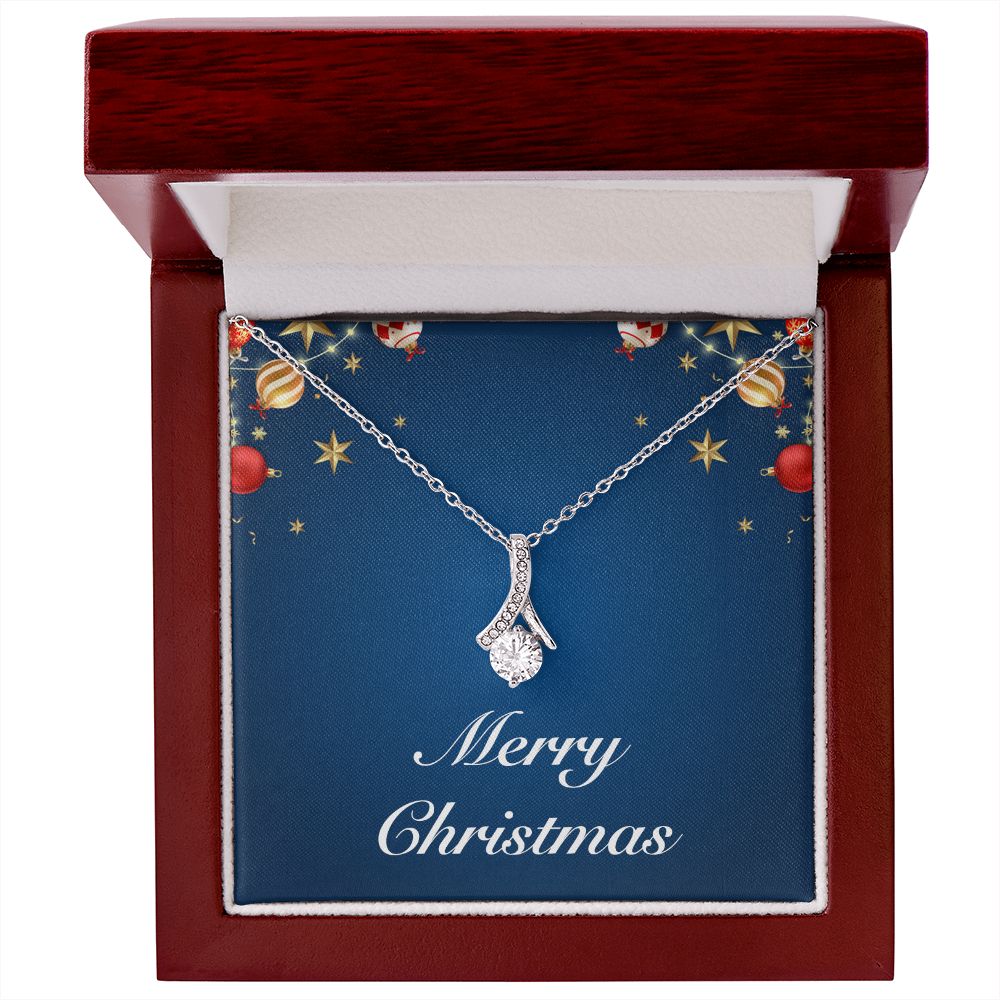 Merry Christmas v01 - Alluring Beauty Necklace With Mahogany Style Luxury Box