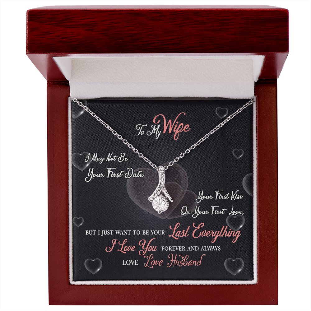 017 To My Wife - Alluring Beauty Necklace With Mahogany Style Luxury Box