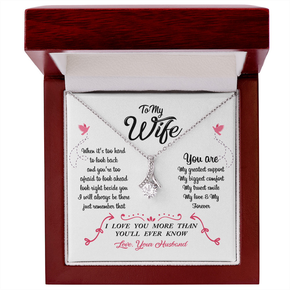 011 To My Wife - Alluring Beauty Necklace With Mahogany Style Luxury Box