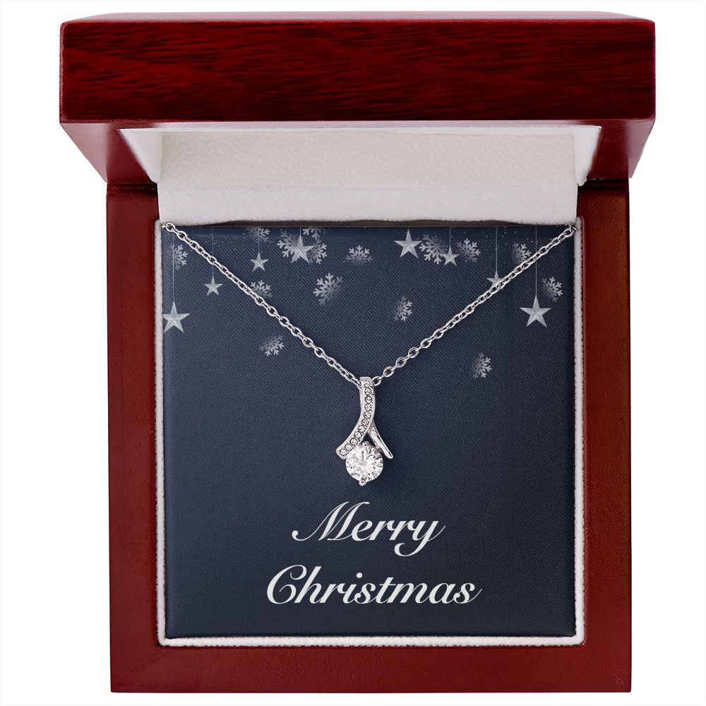 Merry Christmas v04 - Alluring Beauty Necklace With Mahogany Style Luxury Box