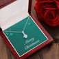 Merry Christmas v02 - Alluring Beauty Necklace With Mahogany Style Luxury Box