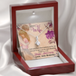 018 Dear Wife, Happy Anniversary - Alluring Beauty Necklace With Mahogany Style Luxury Box