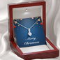 Merry Christmas v01 - Alluring Beauty Necklace With Mahogany Style Luxury Box