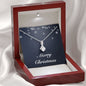 Merry Christmas v04 - Alluring Beauty Necklace With Mahogany Style Luxury Box