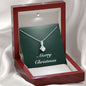 Merry Christmas v09 - Alluring Beauty Necklace With Mahogany Style Luxury Box