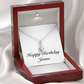 Happy Birthday Jenna - Alluring Beauty Necklace With Mahogany Style Luxury Box