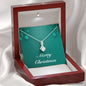 Merry Christmas v02 - Alluring Beauty Necklace With Mahogany Style Luxury Box