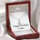 Happy Birthday Evelyn - Alluring Beauty Necklace With Mahogany Style Luxury Box