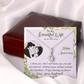 019 To My Beautiful Wife, Happy Anniversary - Alluring Beauty Necklace With Mahogany Style Luxury Box