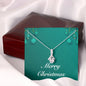 Merry Christmas v02 - Alluring Beauty Necklace With Mahogany Style Luxury Box