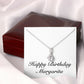 Happy Birthday Margarita - Alluring Beauty Necklace With Mahogany Style Luxury Box