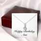 Happy Birthday Ann - Alluring Beauty Necklace With Mahogany Style Luxury Box