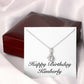 Happy Birthday Kimberly - Alluring Beauty Necklace With Mahogany Style Luxury Box